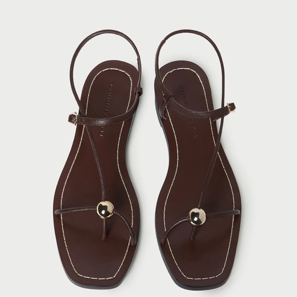 Loeffler Randall Lara Espresso Leather Sandal - Picture 3 of 3